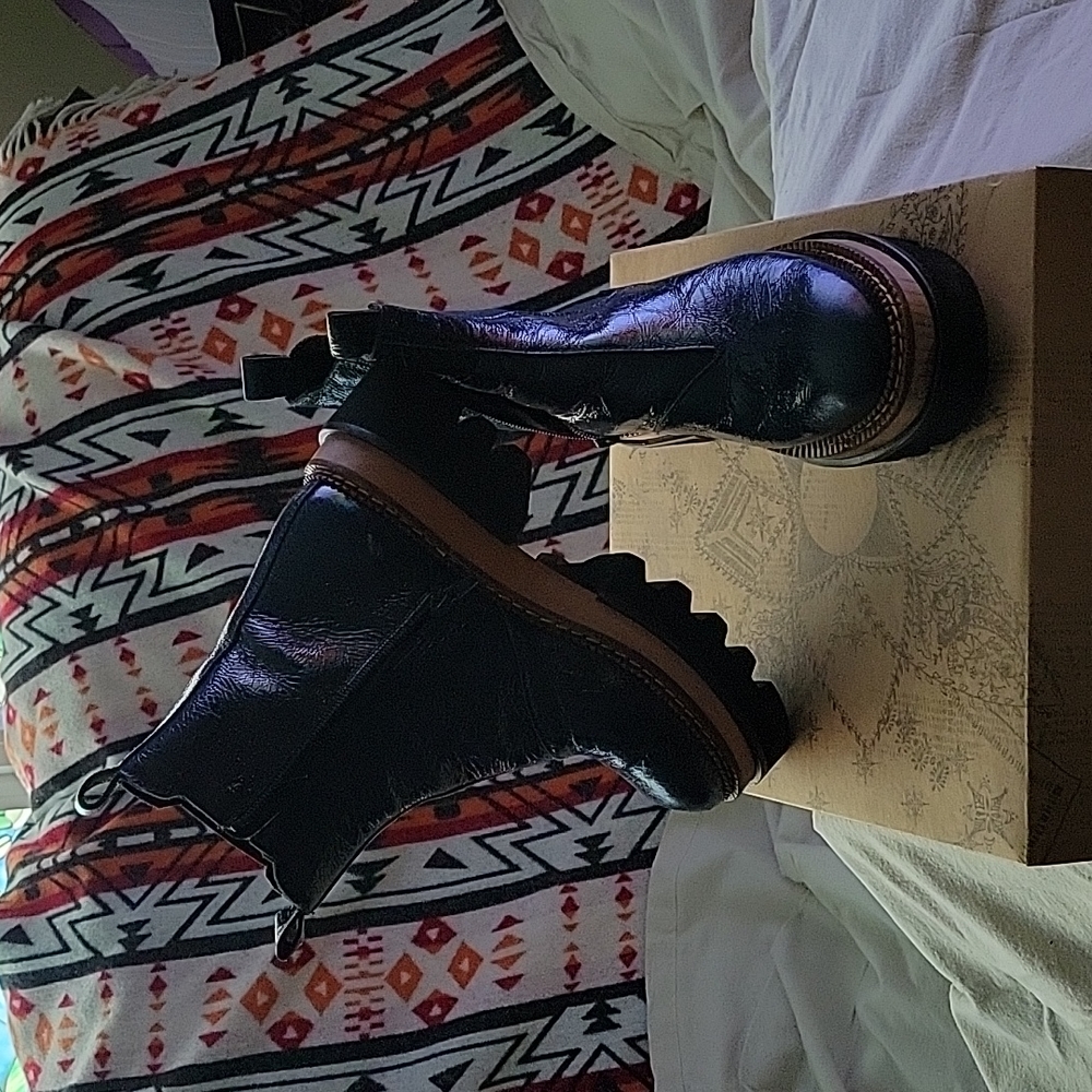 Free People Double Tab Chelsea Boot in INK 38/7